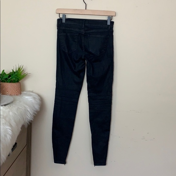 madewell •skinny skinny racetrack coated moto jean - Picture 3 of 12